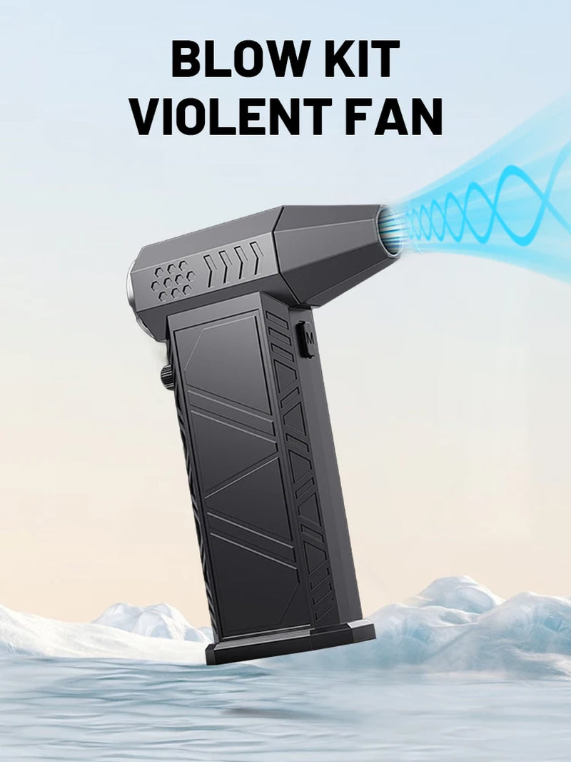 Upgraded Turbo Violent Fan 300,000RPM High Speed Air Blower All-In-One Brushless Dust Blower with Vacuum Kit Mini Turbo Jet Fan