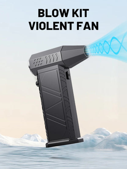 Upgraded Turbo Violent Fan 300,000RPM High Speed Air Blower All-In-One Brushless Dust Blower with Vacuum Kit Mini Turbo Jet Fan